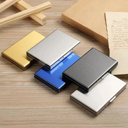Slim Metal Card Holder with RFID Blocking Technology for Credit Cards & Cash