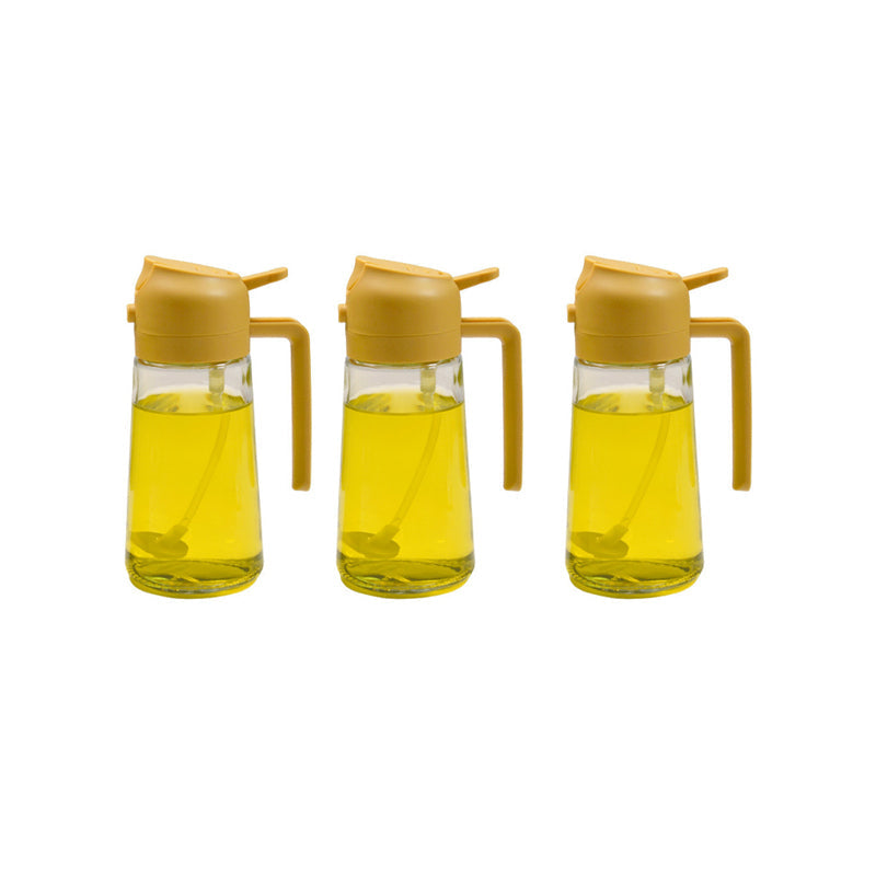 Glass Oil Mister and Pouring Bottle for Cooking – Dual-Function Sprayer with Wide Mouth, 16 oz Capacity – Leak-Proof Kitchen Dispenser for