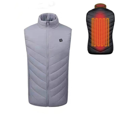 Electric Heated Vest with USB Warming Zones for Men & Women Winter Body Heat Therapy Jacket Soft Shell Thermal Waistcoat with Temperature