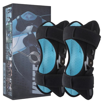 Spring-Loaded Knee Support Brace for Pain Relief & Stability - Adjustable Compression Sleeve for Walking, Sports & Work - Breathable Joint S