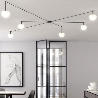 Globe Pendant Light Adjustable Height Frosted White Glass Orb for Kitchen Dining Living Space Modern Hanging Fixture 10 Inch