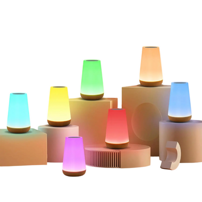 Cordless RGB Color-Changing Night Light with Remote Control – Touch Sensor LED Mood Lamp for Bedroom, Living Room & Nursery