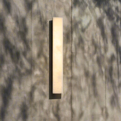 Outdoor LED Sconce Resin Vertical Design 24 in Weatherproof Patio Entry Porch Fixture Modern Exterior Lighting for Home Walkways