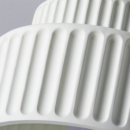 Flush Mount Resin Ceiling Light Fixture E27 Socket Textured Shade White for Kitchen Bedroom Hallway Low Profile Modern Minimalist Scandinavi