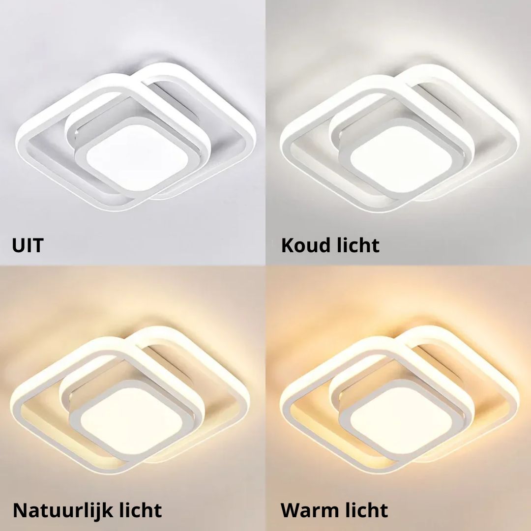 Double Ring LED Flush Mount Light Black Contemporary Overhead Fixture for Entryway Foyer Apartment Passageway Interior Decor