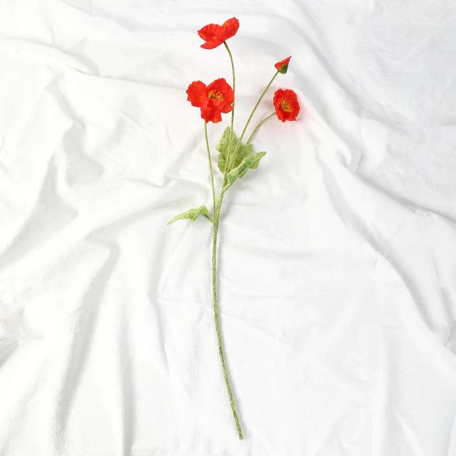 Faux Red Flowers