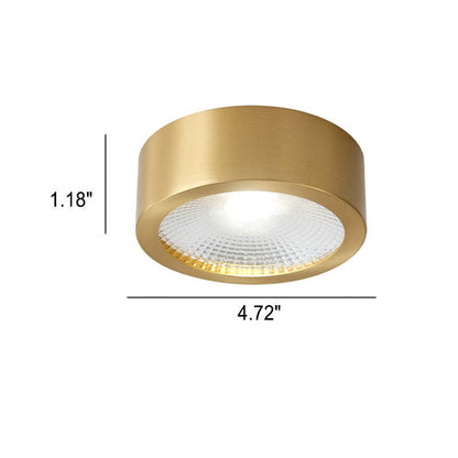 Recessed LED Ceiling Light Copper Finish 5 in Round Ultra Low Profile for Bedroom Entryway Kitchen