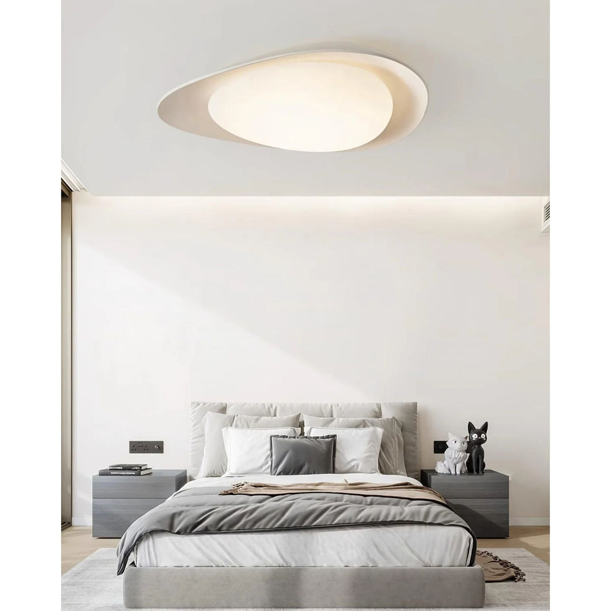 Flush Mount Ceiling Light Botanical Leaf Design Green 16 Inch Adjustable LED for Bedroom Kitchen Dining Room Natural Decor