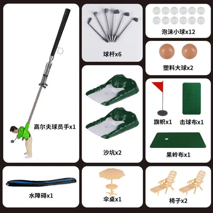 Indoor Golfing Set | 5-Piece Golf Club Set with Putting Mat & Balls | Perfect for Home Practice