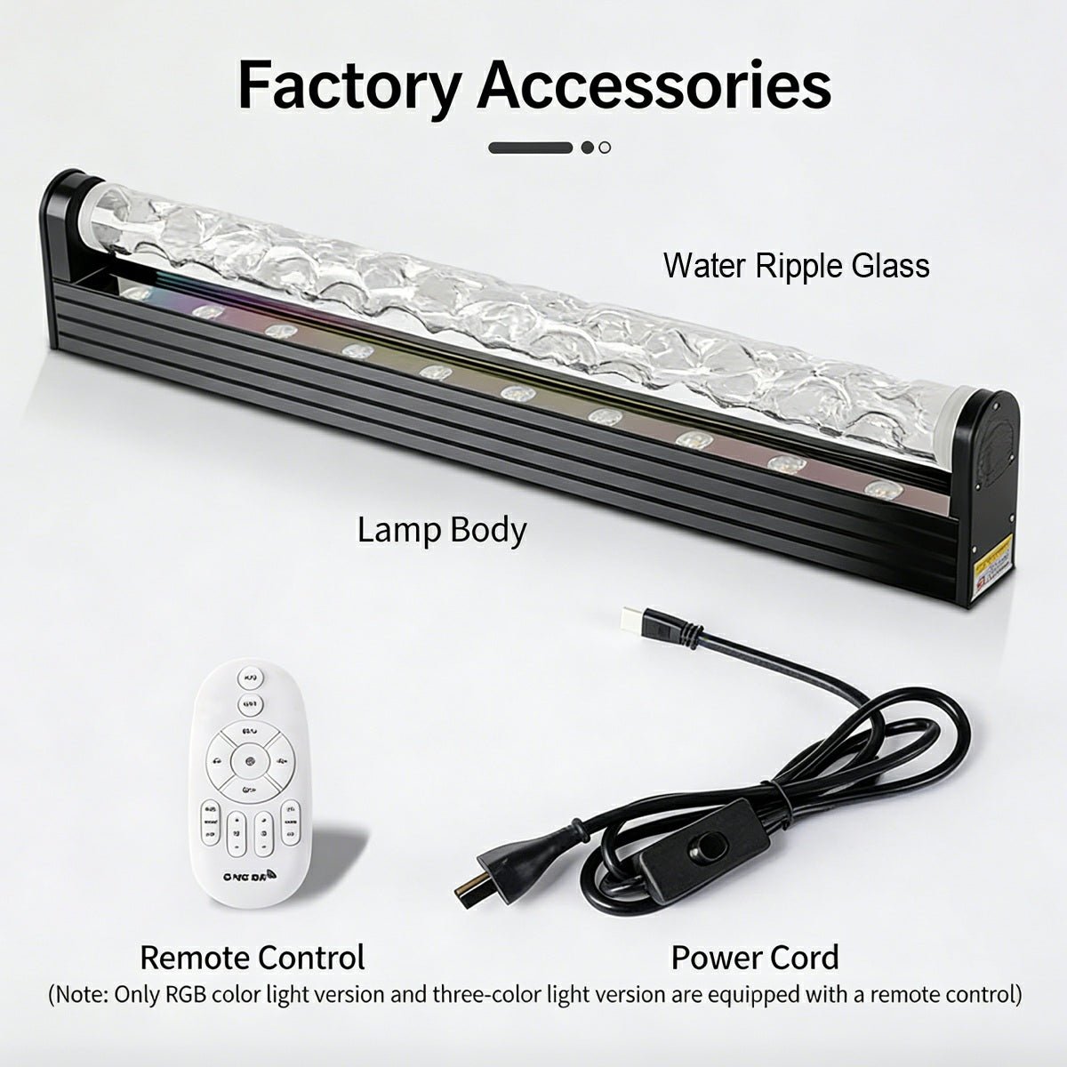 Animated LED Wall Sconce 39 in Aluminum with Flame & Water Effects RGBW Color-Changing Remote Control for Living Room Bedroom Bar Hotel Mode