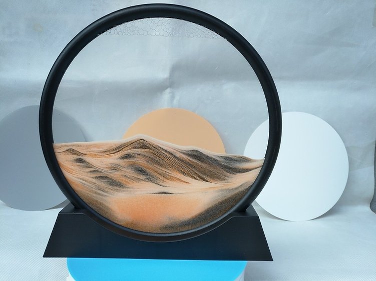Flowing Sand Art Frame Glass Display Desktop Decor for Home Office Relaxation Mesmerizing Motion Picture