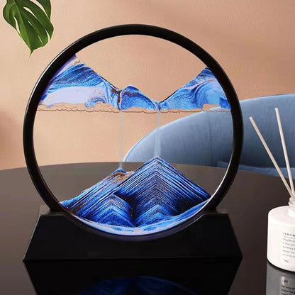 Flowing Sand Art Frame Glass Display Desktop Decor for Home Office Relaxation Mesmerizing Motion Picture