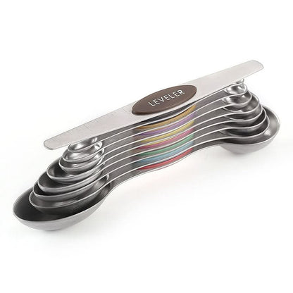 MEASURIX – Magnetic Stainless Steel Measuring Spoons Set