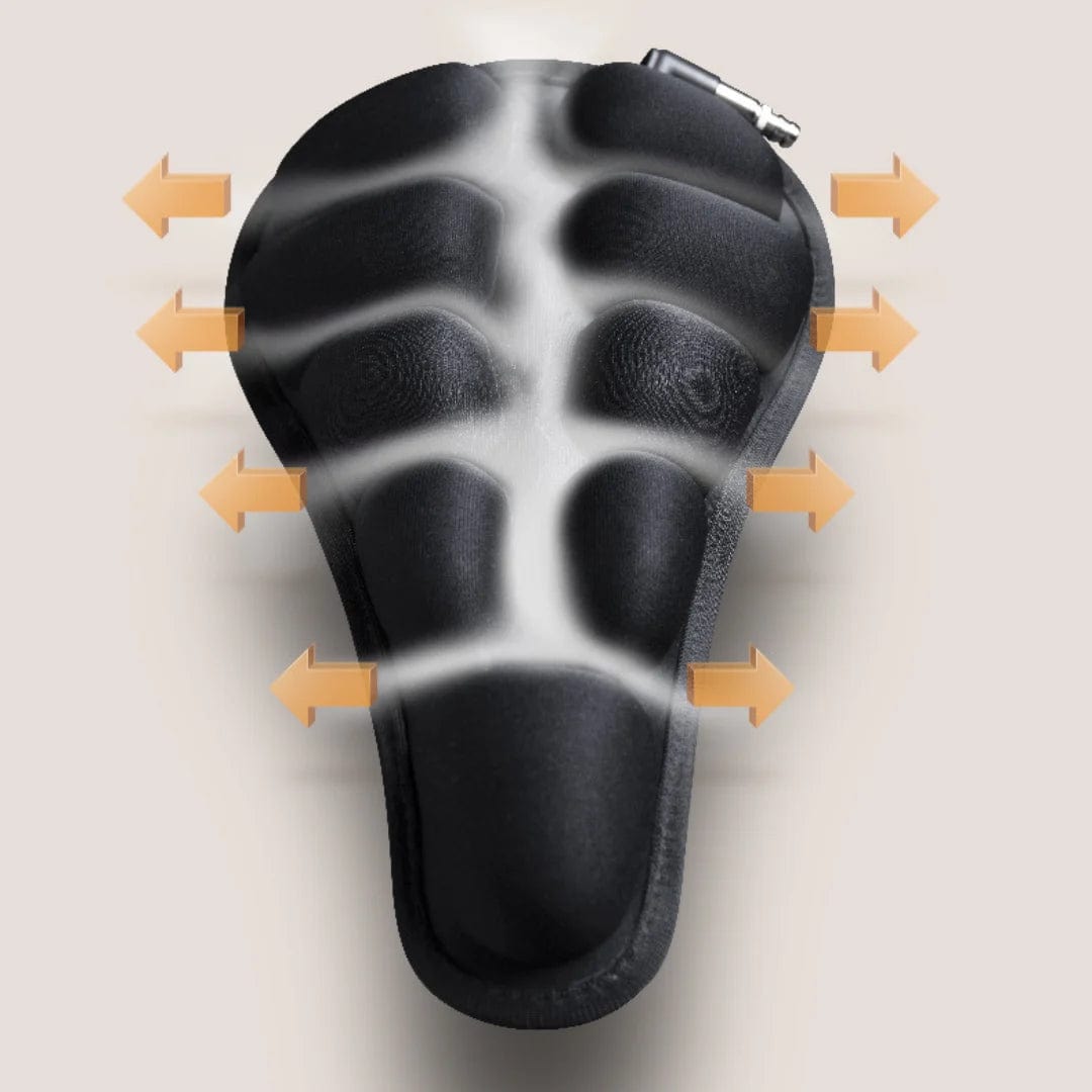 Inflatable Gel Bike Seat Cushion with Shock Absorption for Road and Mountain Bikes | Adjustable Air Pressure Comfort Saddle Cover