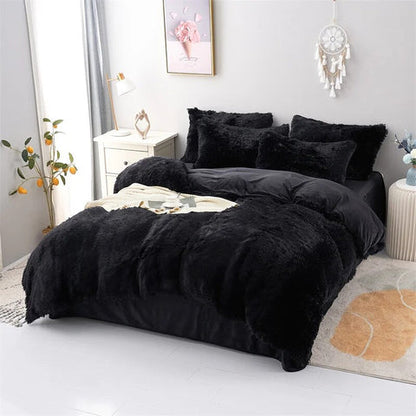 Plush Duvet Cover Set with Velvet Fleece Backing | Ultimate Softness for Year-Round Comfort