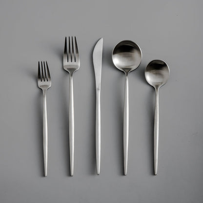 Titanium-Coated Stainless Steel Flatware Set – 18/10 Premium Dinnerware Service for Everyday Dining & Special Occasions