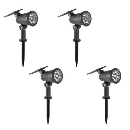 Solar Spotlight 9-LED Outdoor Landscape Light with Auto Dusk-to-Dawn Sensor & 3 Brightness Settings for Garden Pathway Patio Yard Lighting