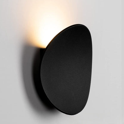 Round Metal Sconce 4-Pack Warm LED Indirect Glow Black Finish for Hallway Bedroom Living Room Contemporary Home Accent Lighting Minimalist M