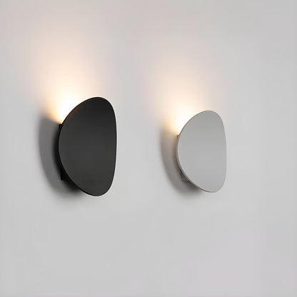 Round Metal Sconce 4-Pack Warm LED Indirect Glow Black Finish for Hallway Bedroom Living Room Contemporary Home Accent Lighting Minimalist M
