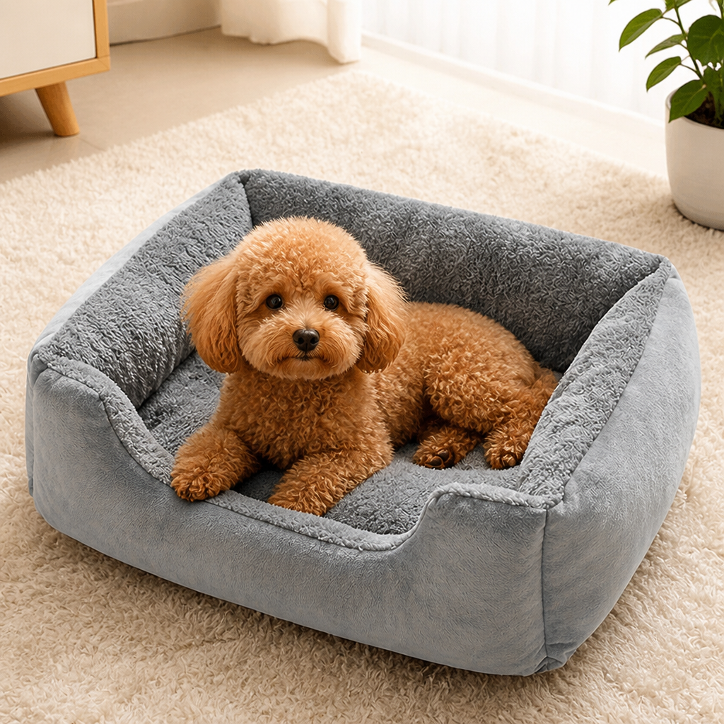 Ortekor Plush Mattress-Style & Easy-Clean Polyester Pet Bed (Indoor/Outdoor)