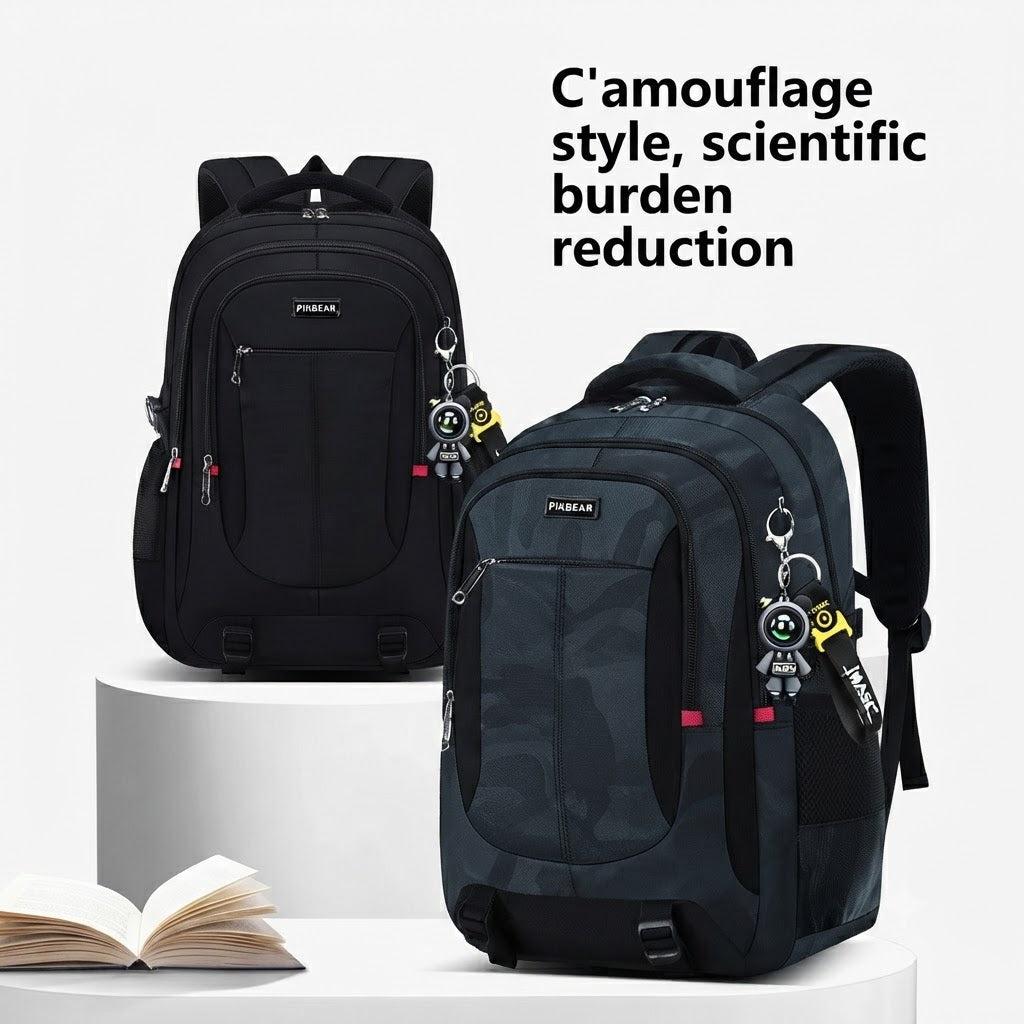 Multi-Compartment Student Backpack with Padded Laptop Sleeve & Adjustable Straps for School, College & Everyday Use