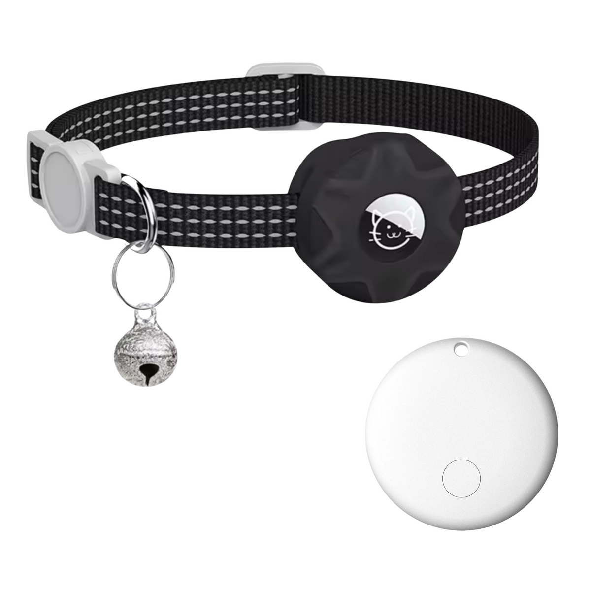 Pet Location Tracker with Reflective Collar for Dogs & Cats – Android Network Locator, Lightweight Waterproof Design, 8-10 Month Battery Lif