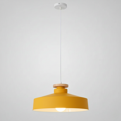 Scandinavian Wood Pendant Light Fixture for Dining Room, Kitchen & Living Room – Minimalist Ceiling Lamp with E27 Socket in Multiple