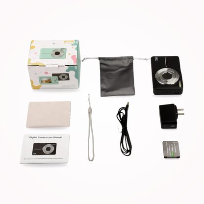 Retro Point-and-Shoot Camera with 1080p Recording & Large Display Screen for Snapshots, Events, Vacations