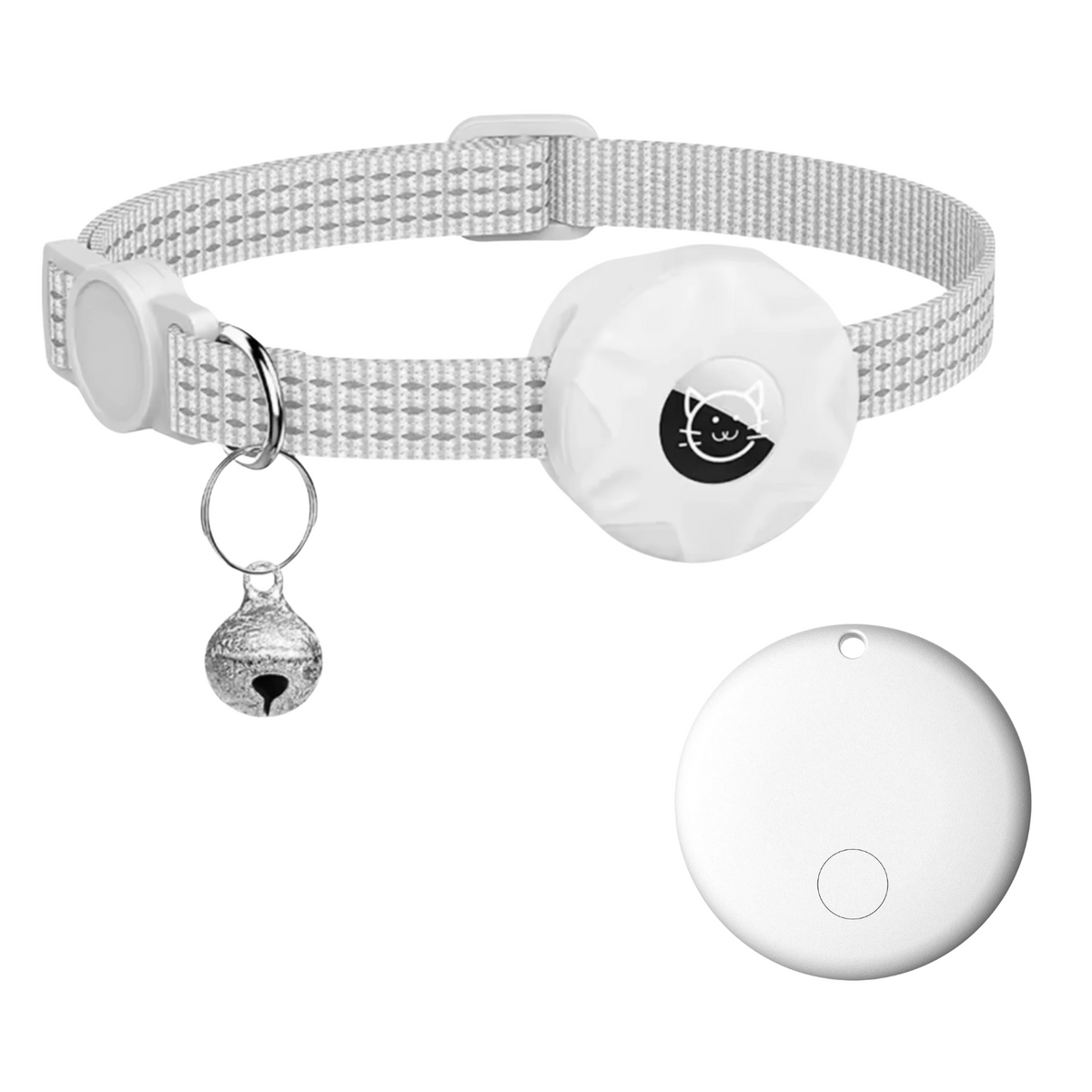 Pet Location Tracker with Reflective Collar for Dogs & Cats – Android Network Locator, Lightweight Waterproof Design, 8-10 Month Battery Lif