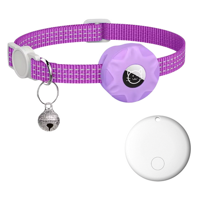 Pet Location Tracker with Reflective Collar for Dogs & Cats – Android Network Locator, Lightweight Waterproof Design, 8-10 Month Battery Lif