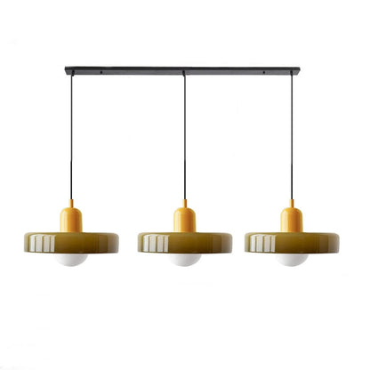 Glass Pendant Lamp 12 Inch Adjustable Height Ceiling Fixture for Bedrooms Nightstands Modern Minimalist Nordic Hanging Light E27 Socket for