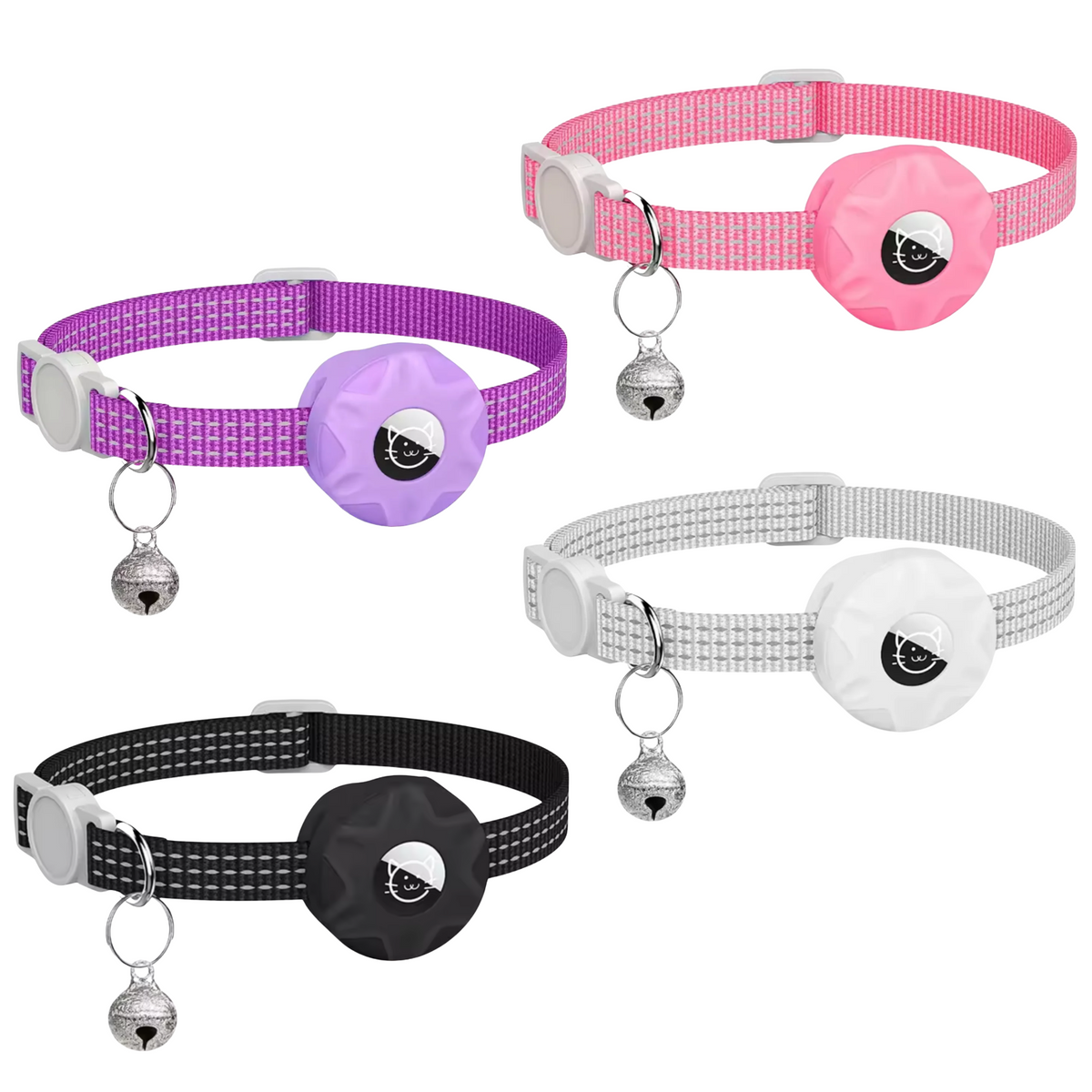 Pet Location Tracker with Reflective Collar for Dogs & Cats – Android Network Locator, Lightweight Waterproof Design, 8-10 Month Battery Lif