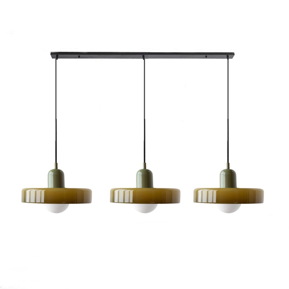Glass Pendant Lamp 12 Inch Adjustable Height Ceiling Fixture for Bedrooms Nightstands Modern Minimalist Nordic Hanging Light E27 Socket for