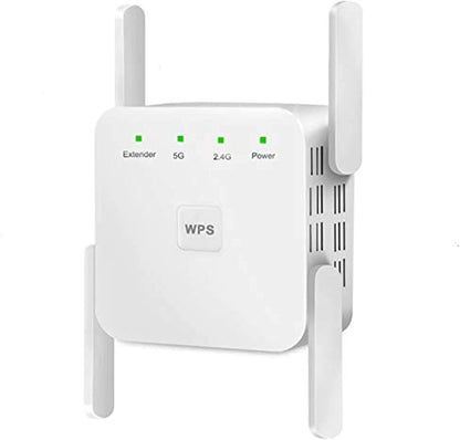 Wireless Signal Booster with Dual-Band Technology for Whole-Home Coverage | Extends Range up to 300 Mbps | Works with All Routers