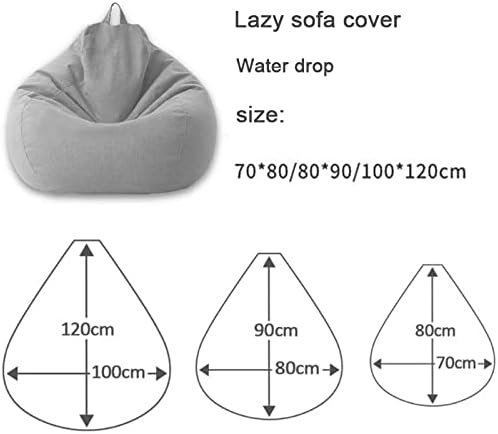 Elegant Linen Bean Bag Chair Cover with Ergonomic Design for Personalized Comfort