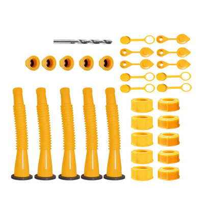 Fuel Container Replacement Spout Kit with Bendable Hose for Gas Cans – Universal Fit Pouring Nozzle Set