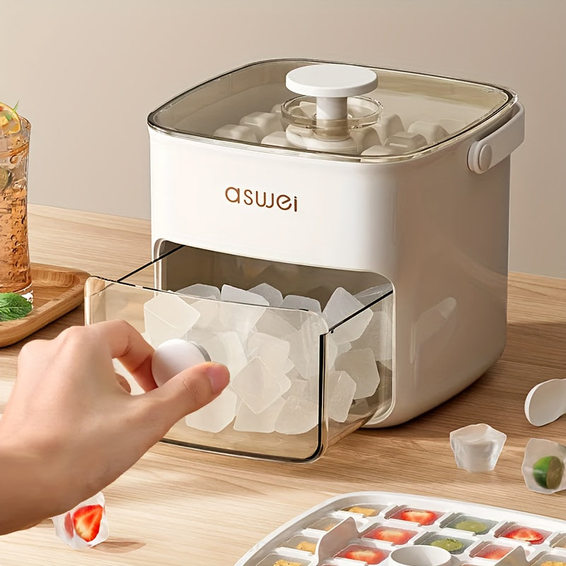 Portable Countertop Ice Machine for Home Bar Kitchen Parties Fast Cube Maker Beverage Cooling Appliance Compact Design for Apartments Condos