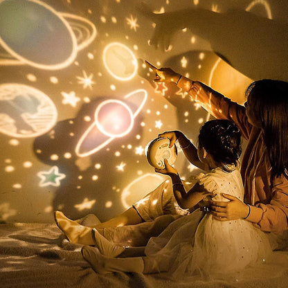 Star & Ocean Projection Night Light for Kids with Music & Remote Control | Rechargeable Galaxy Projector for Nursery Bedroom | Soothing