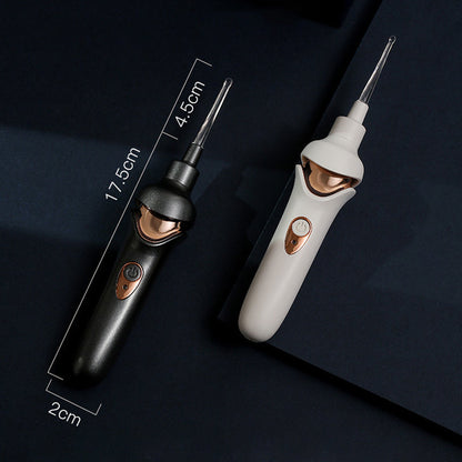 Electric Ear Wax Removal Tool with Soft Silicone Tips for Safe Home Ear Cleaning, USB Rechargeable Cordless Earwax Remover Kit with 5