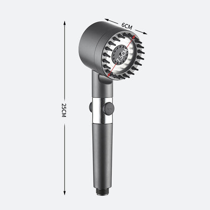 3-Mode High-Pressure Handheld Shower Head with On/Off Pause Switch & Built-In Water Filter