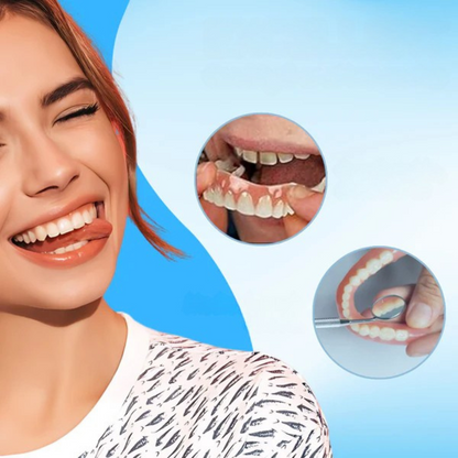 Snap-On Cosmetic Teeth Veneers - Removable Silicone Cover for Instant Smile Makeover, Photo-Ready Confidence