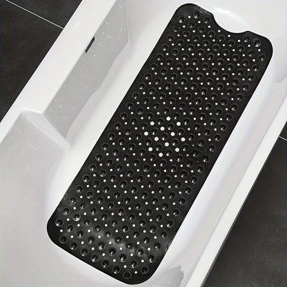 XL Non-Slip Shower and Tub Mat with Suction Cups – Drain Holes, Machine Washable, 40 x 16 in Bath Safety