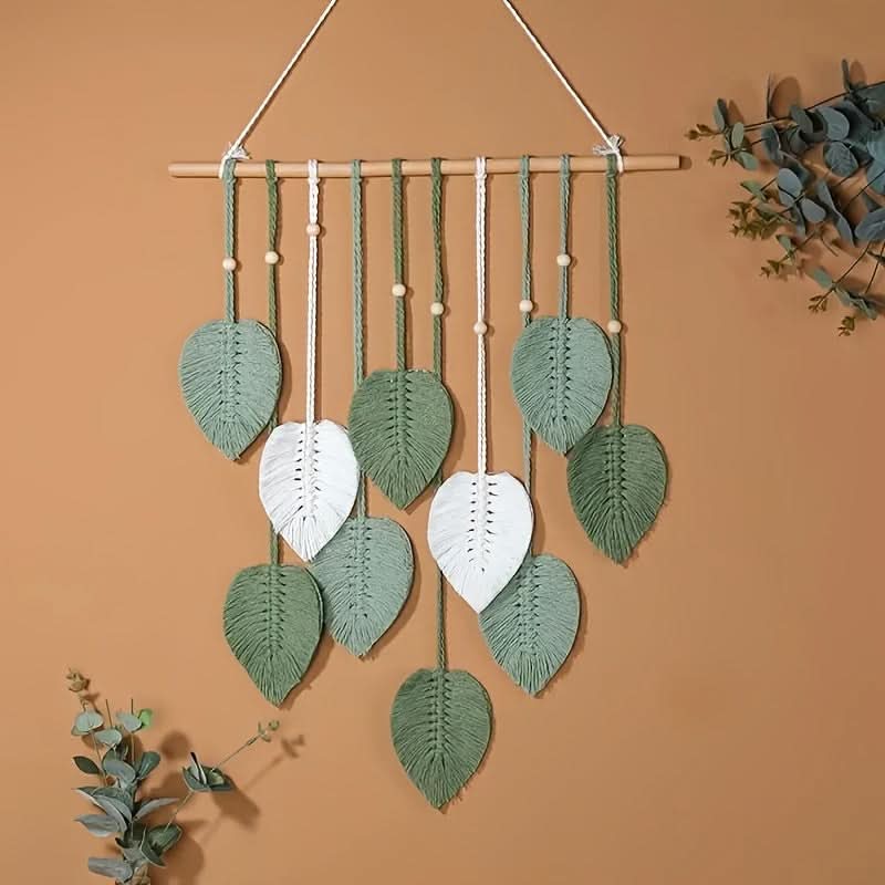 Verdelia - Bohemian Green Leaf Wall Hanging