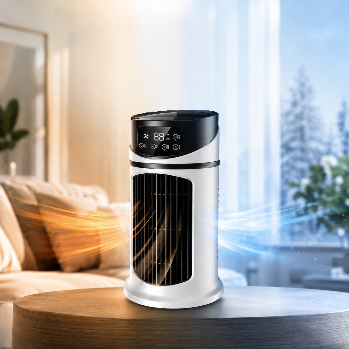 Compact Personal Cooler – Windowless Evaporative Air Cooler for Bedroom, Office & Small Spaces – Portable Desktop Cooling Unit for Home &
