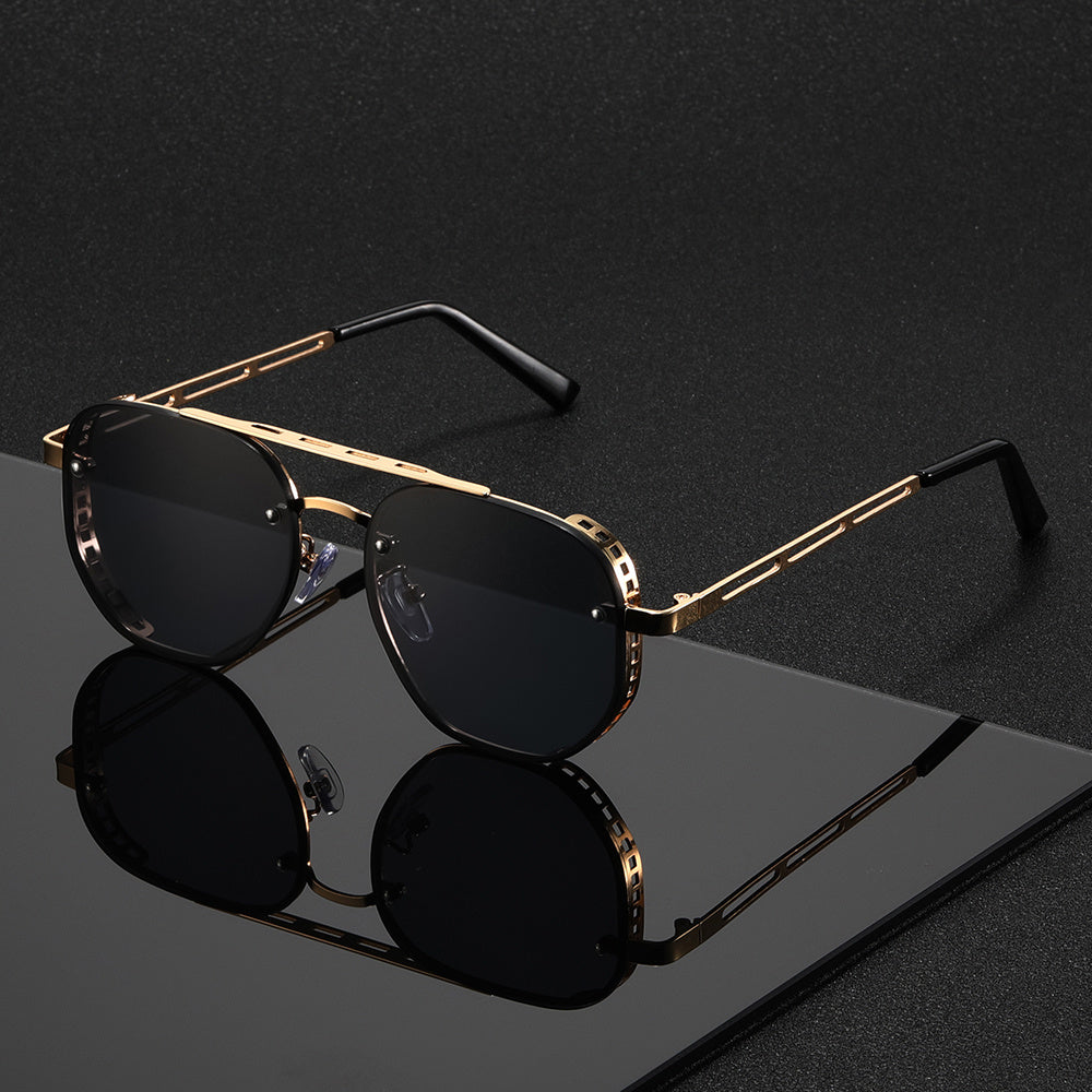 Round Metal Sunglasses with UV Protection for Men & Women – Lightweight Everyday Eyewear