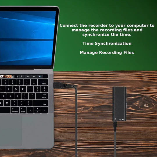 Portable Sound-Activated Audio Recording Device with 32GB Storage for Lectures, Meetings, and Interviews