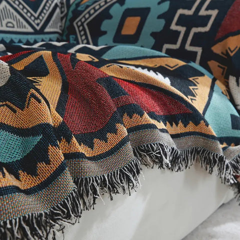 Azen Sofa Cover - Microfiber Blend, Bohemian Aztec Design