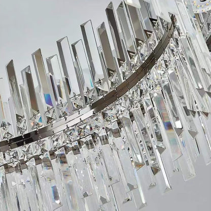 Chrome Crystal Flush Mount Light Fixture 20-40 Inches Dimmable LED for Bedroom Living Room Dining Room Low Profile Round Ceiling Light Moder