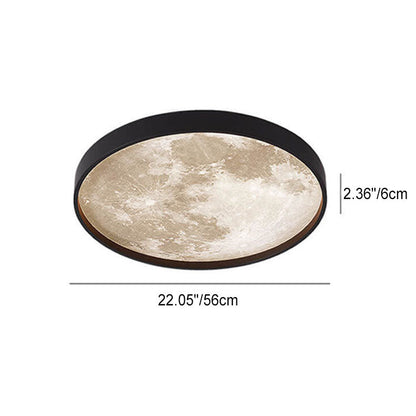Recessed LED Overhead Fixture 10-22 Inch Diameter 18-48W Three-Color Temperature Control Iron Acrylic Contemporary Low-Profile Hardwired Ins