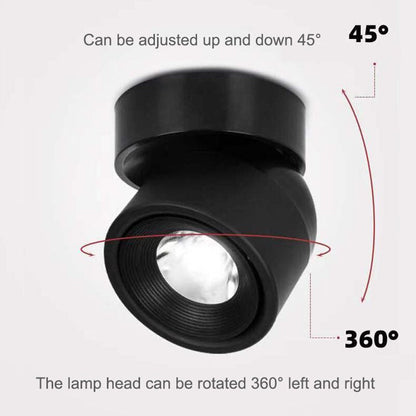 Dimmable LED Spotlight in Aluminum with 340° Swivel